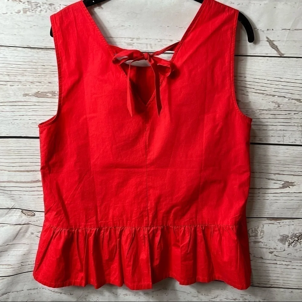 Nwot J.Crew Cotton Peplum Tank Top